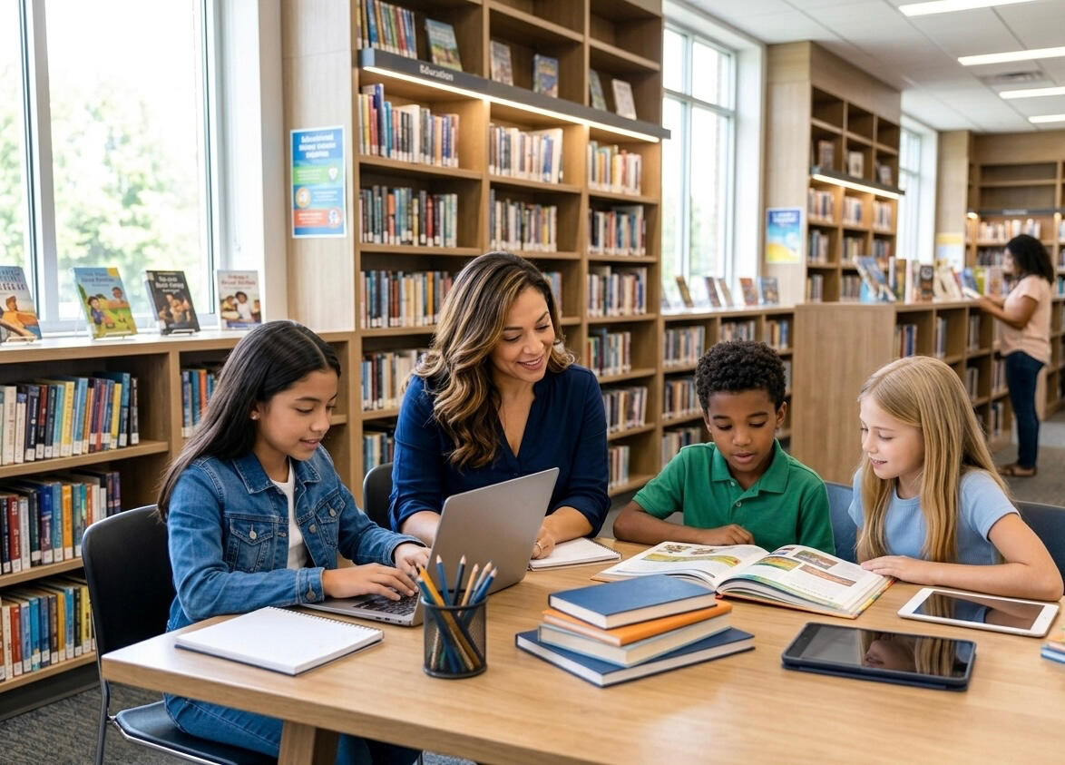 Group academic screening and collaborative learning resources at the Atlas Alcor Alliance Learning Lounge.